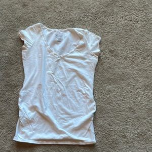 plain white basic maternity tee